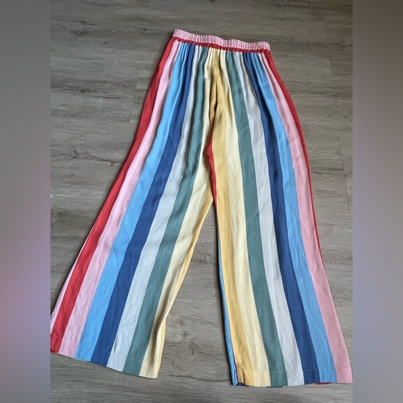 Reformation Ascher Rainbow Stripe Pants SZ M - Picture 7 of 7